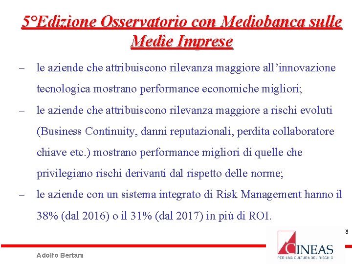 5°Edizione Osservatorio con Mediobanca sulle Medie Imprese le aziende che attribuiscono rilevanza maggiore all’innovazione