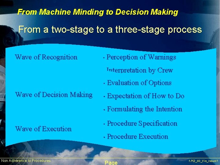From Machine Minding to Decision Making From a two-stage to a three-stage process Wave