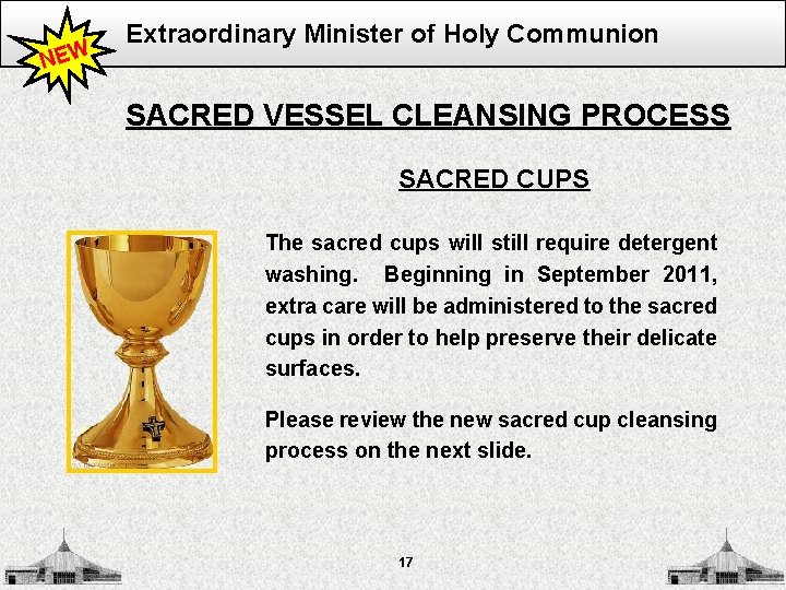 NEW Extraordinary Minister of Holy Communion SACRED VESSEL CLEANSING PROCESS SACRED CUPS The sacred