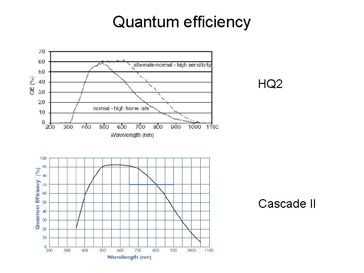 Quantum efficiency HQ 2 Cascade II 