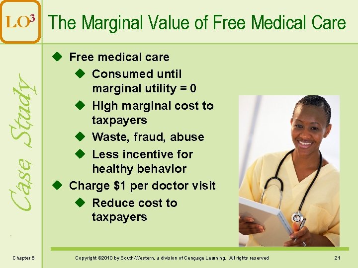 Case Study LO 3 The Marginal Value of Free Medical Care Chapter 6 u