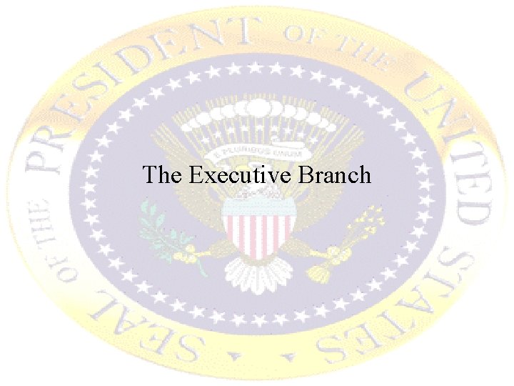 The Executive Branch 