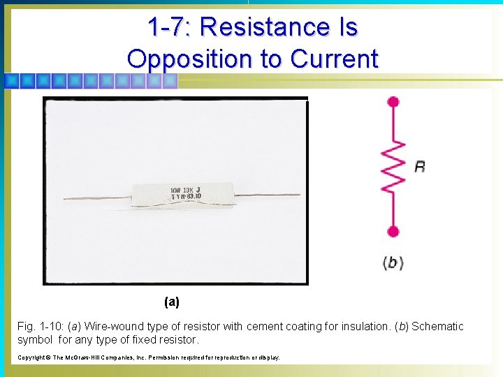 1 -7: Resistance Is Opposition to Current (a) Fig. 1 -10: (a) Wire-wound type