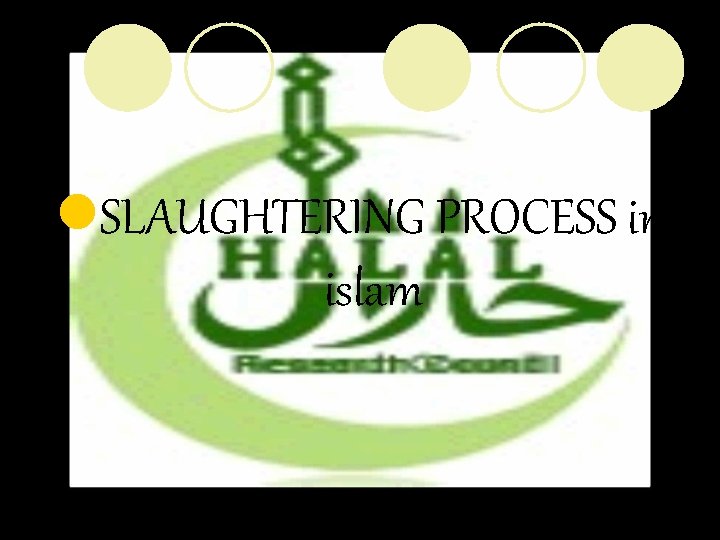 l. SLAUGHTERING PROCESS in islam 10/31/2020 16 