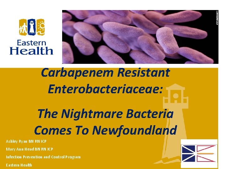 Carbapenem Resistant Enterobacteriaceae: The Nightmare Bacteria Comes To Newfoundland Ashley Ryan BN RN ICP