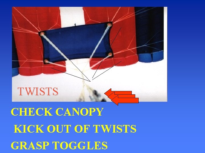 TWISTS CHECK CANOPY KICK OUT OF TWISTS GRASP TOGGLES 