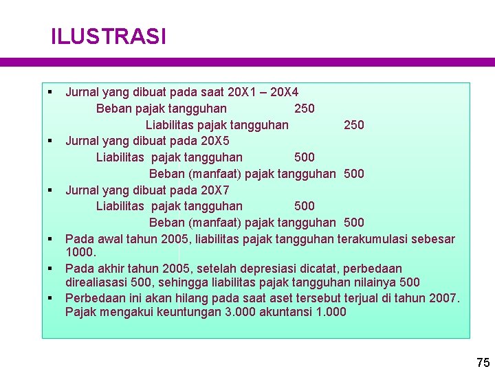 ILUSTRASI § § § Jurnal yang dibuat pada saat 20 X 1 – 20