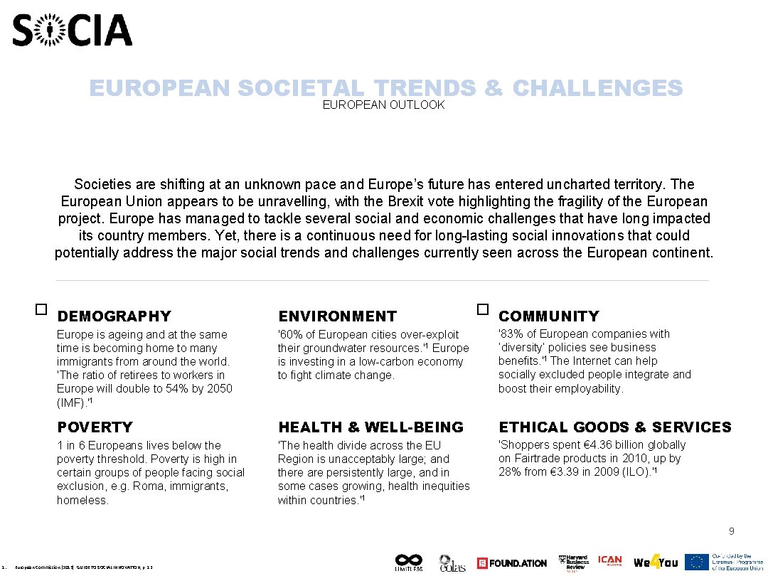 EUROPEAN SOCIETAL TRENDS & CHALLENGES EUROPEAN OUTLOOK Societies are shifting at an unknown pace
