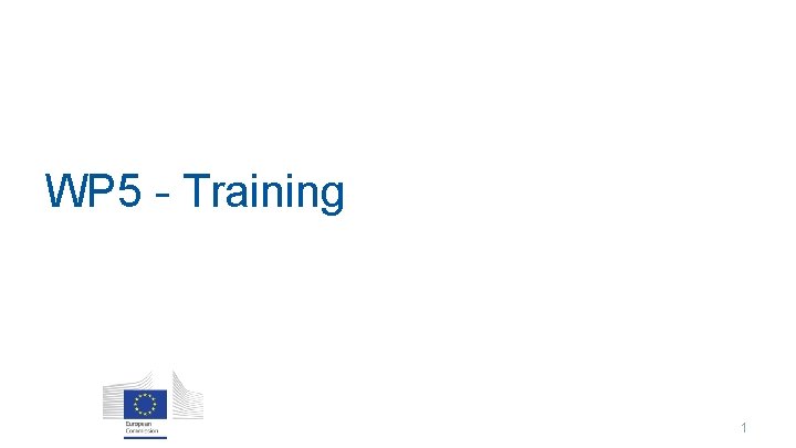 WP 5 - Training 1 WP 5 - Training 1