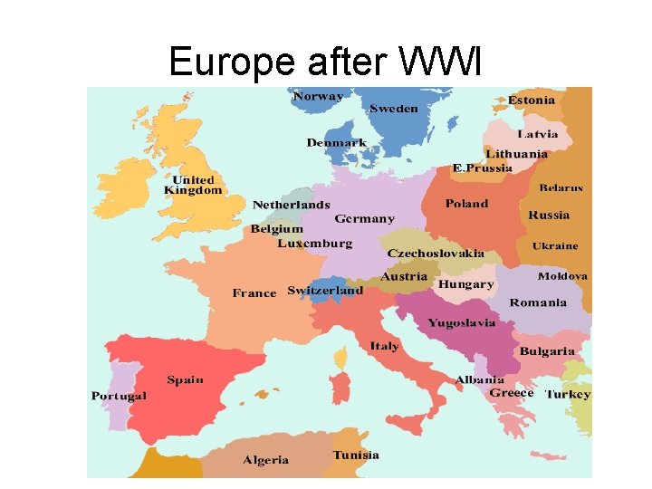 Europe after WWI 