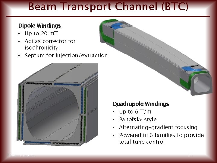 Beam Transport Channel (BTC) Dipole Windings • Up to 20 m. T • Act