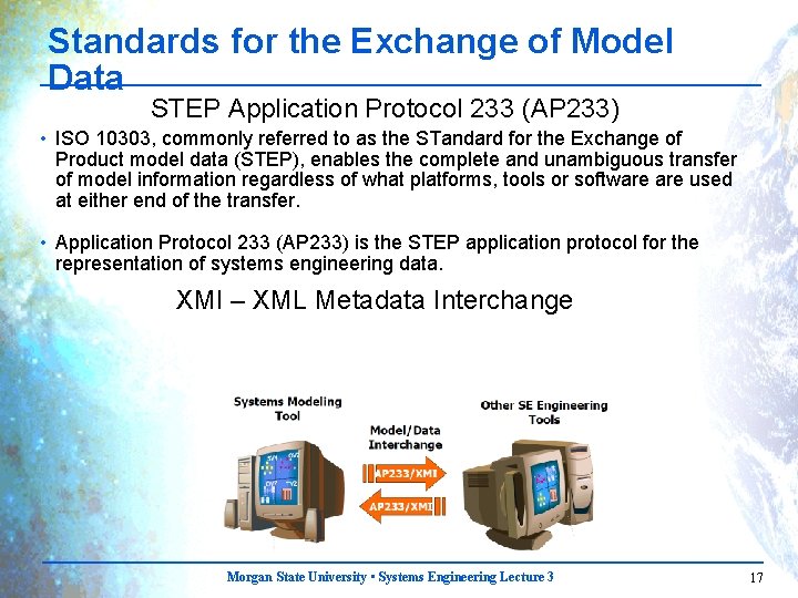 Standards for the Exchange of Model Data STEP Application Protocol 233 (AP 233) •