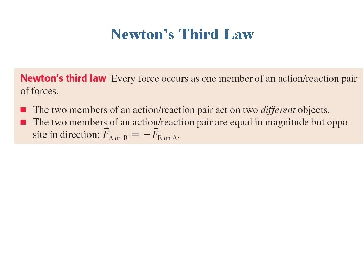 Newton’s Third Law 