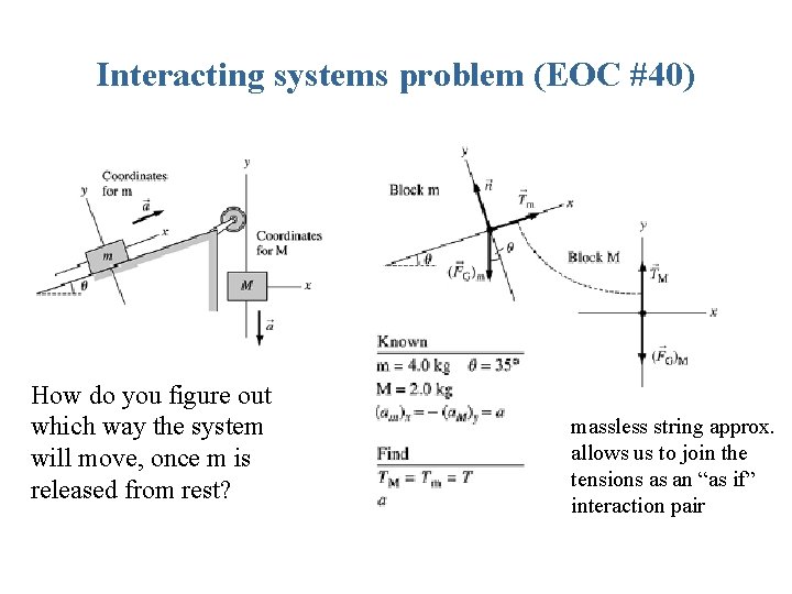 Interacting systems problem (EOC #40) How do you figure out which way the system