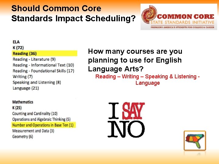 Should Common Core Standards Impact Scheduling? How many courses are you planning to use