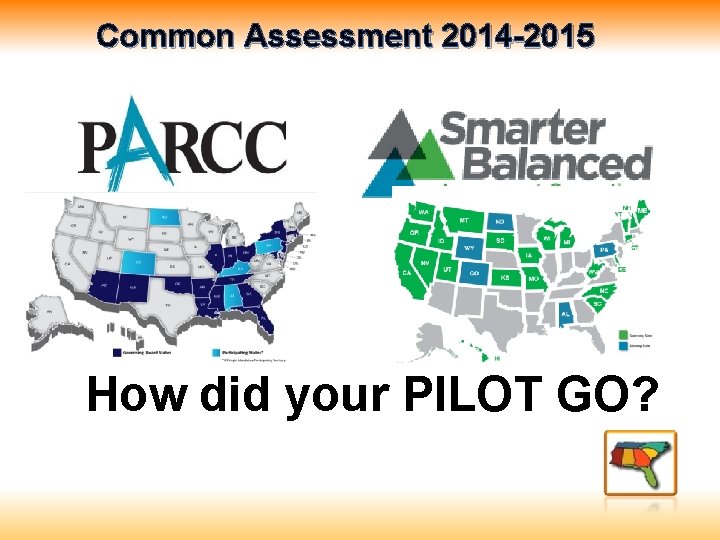 Common Assessment 2014 -2015 How did your PILOT GO? 