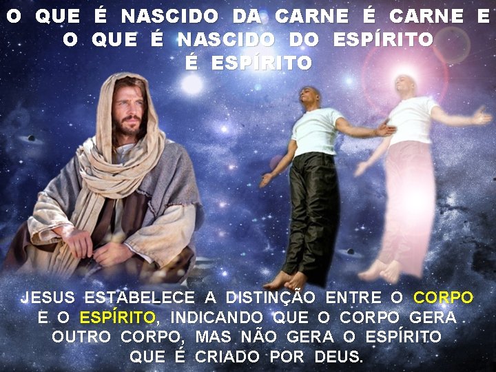 O QUE É NASCIDO DA CARNE É CARNE E O QUE É NASCIDO DO O QUE É NASCIDO DA CARNE É CARNE E O QUE É NASCIDO DO
