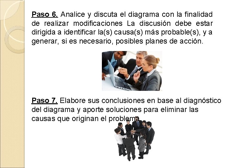 Paso 6. Analice y discuta el diagrama con la finalidad de realizar modificaciones La