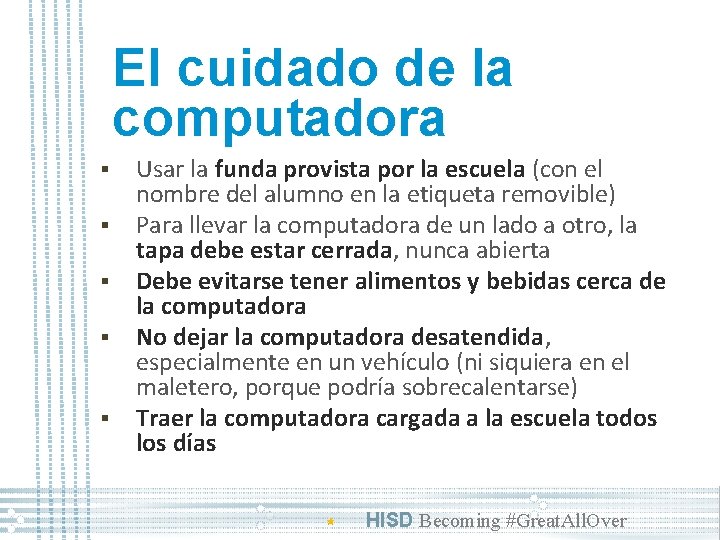 El cuidado de la computadora § § § Usar la funda provista por la