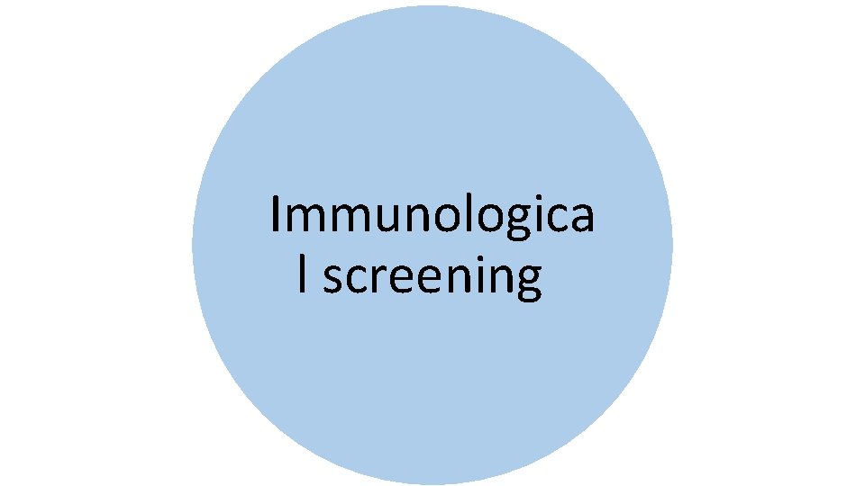 Immunologica l screening 