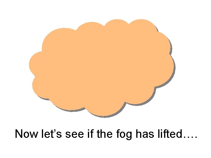 Easy peasy!! Now let’s see if the fog has lifted…. Easy peasy!! Now let’s see if the fog has lifted….