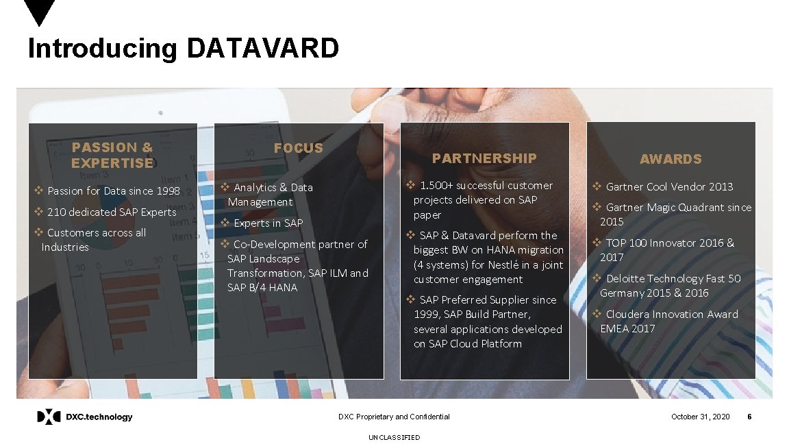 Introducing DATAVARD PASSION & EXPERTISE v Passion for Data since 1998 v 210 dedicated