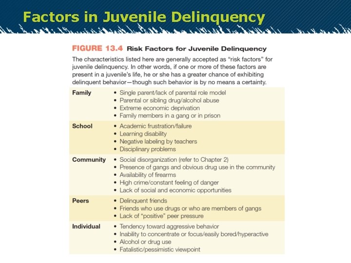 Factors in Juvenile Delinquency 