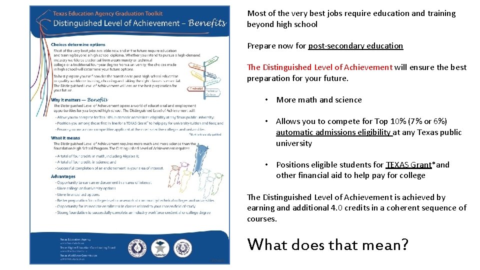 Most of the very best jobs require education and training beyond high school Prepare