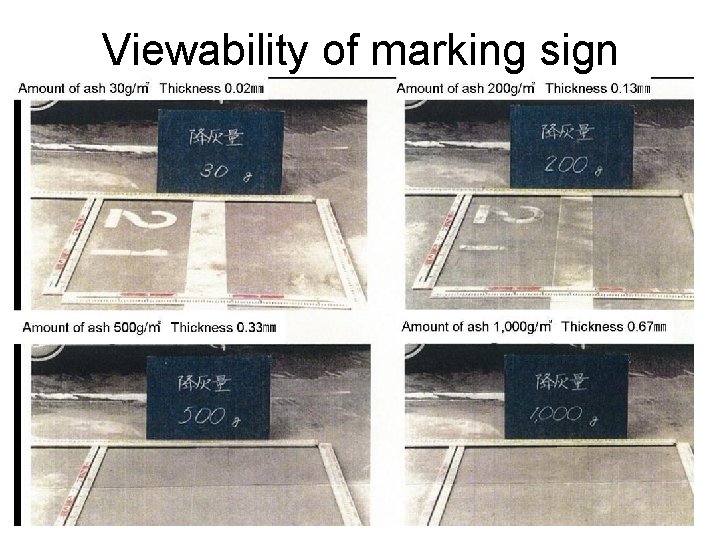 Viewability of marking sign 