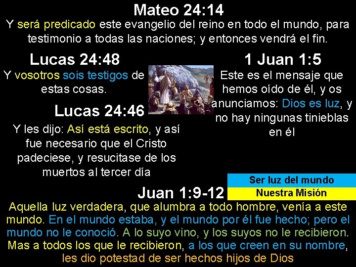 Mateo 24: 14 Y será predicado este evangelio del reino en todo el mundo, Mateo 24: 14 Y será predicado este evangelio del reino en todo el mundo,
