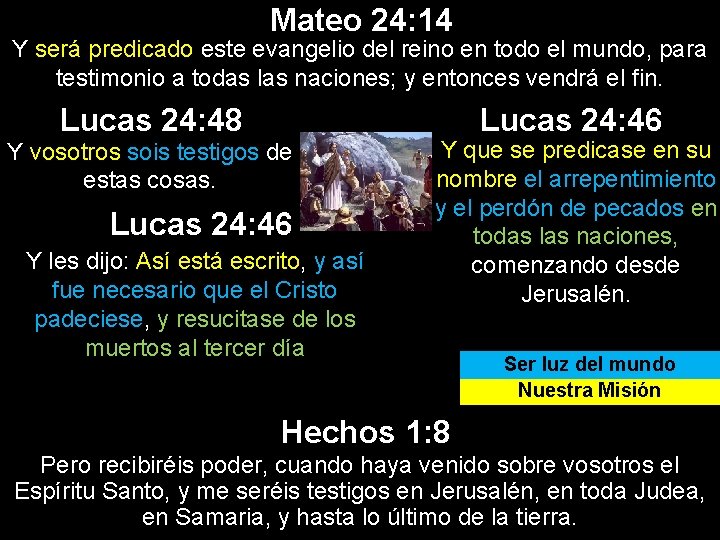 Mateo 24: 14 Y será predicado este evangelio del reino en todo el mundo, Mateo 24: 14 Y será predicado este evangelio del reino en todo el mundo,