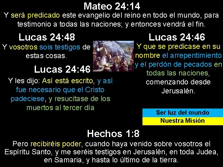Mateo 24: 14 Y será predicado este evangelio del reino en todo el mundo, Mateo 24: 14 Y será predicado este evangelio del reino en todo el mundo,