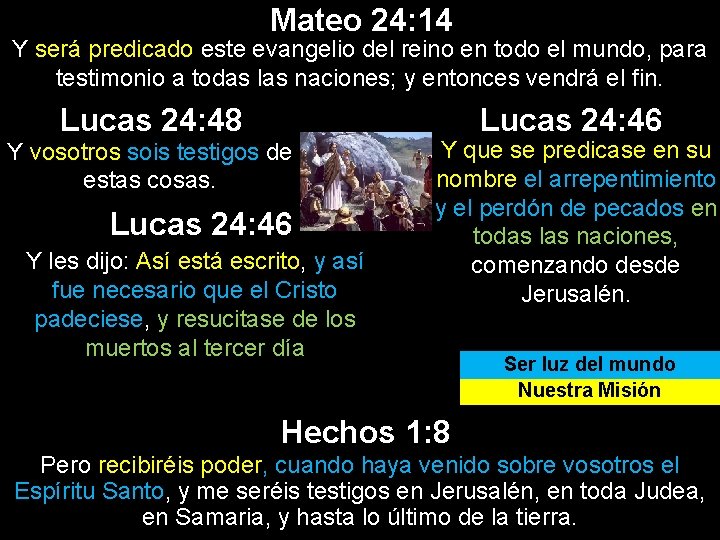 Mateo 24: 14 Y será predicado este evangelio del reino en todo el mundo, Mateo 24: 14 Y será predicado este evangelio del reino en todo el mundo,