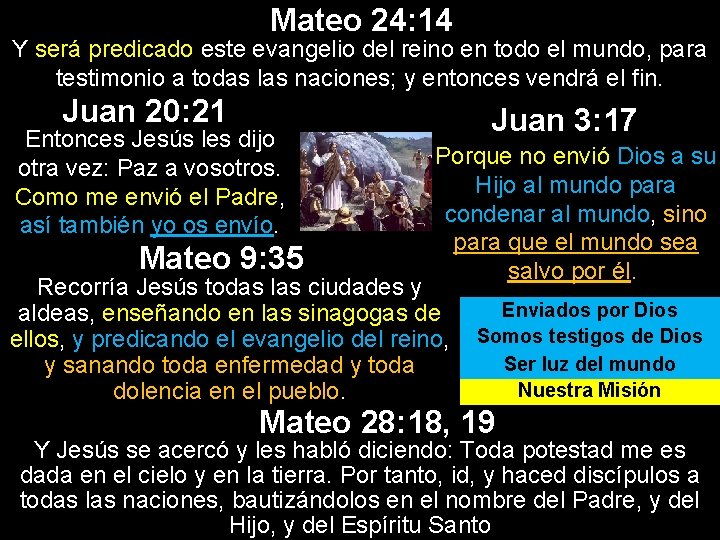 Mateo 24: 14 Y será predicado este evangelio del reino en todo el mundo, Mateo 24: 14 Y será predicado este evangelio del reino en todo el mundo,