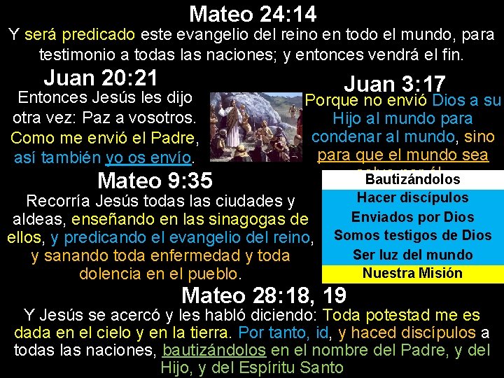 Mateo 24: 14 Y será predicado este evangelio del reino en todo el mundo, Mateo 24: 14 Y será predicado este evangelio del reino en todo el mundo,