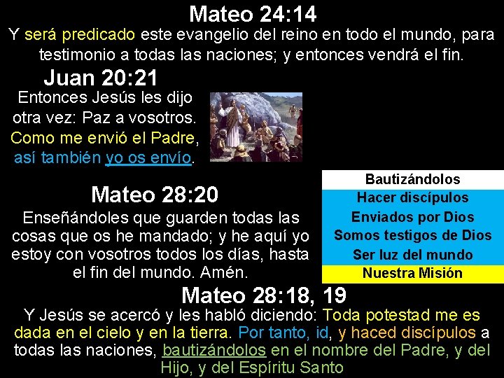 Mateo 24: 14 Y será predicado este evangelio del reino en todo el mundo, Mateo 24: 14 Y será predicado este evangelio del reino en todo el mundo,