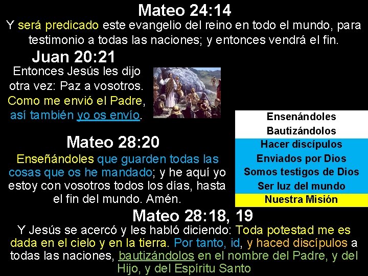Mateo 24: 14 Y será predicado este evangelio del reino en todo el mundo, Mateo 24: 14 Y será predicado este evangelio del reino en todo el mundo,