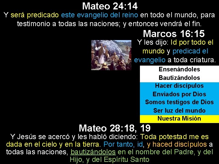 Mateo 24: 14 Y será predicado este evangelio del reino en todo el mundo, Mateo 24: 14 Y será predicado este evangelio del reino en todo el mundo,
