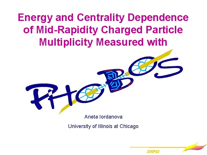 Energy and Centrality Dependence of Mid-Rapidity Charged Particle Multiplicity Measured with Aneta Iordanova University