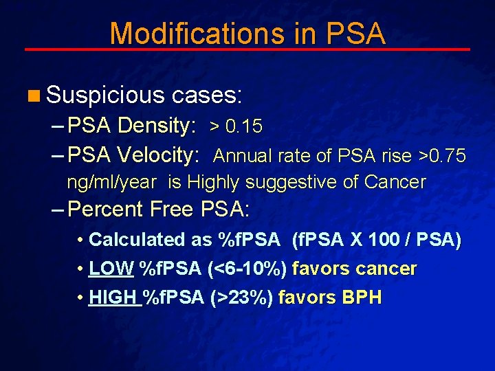 Slide 31 © 2003 By Default! Modifications in PSA n Suspicious cases: – PSA Slide 31 © 2003 By Default! Modifications in PSA n Suspicious cases: – PSA