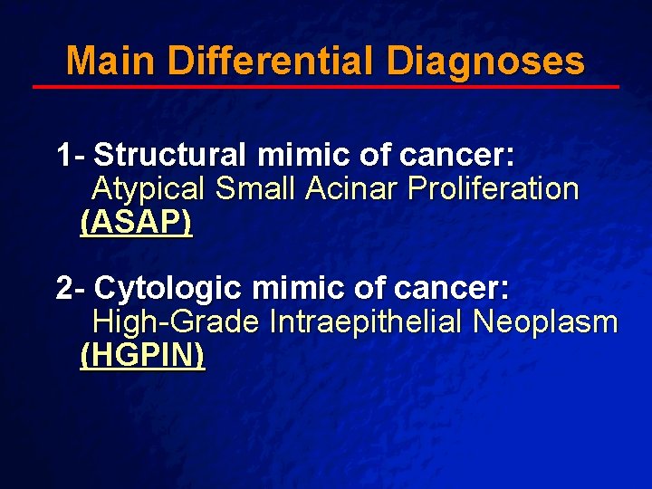 Slide 41 © 2003 By Default! Main Differential Diagnoses 1 - Structural mimic of Slide 41 © 2003 By Default! Main Differential Diagnoses 1 - Structural mimic of