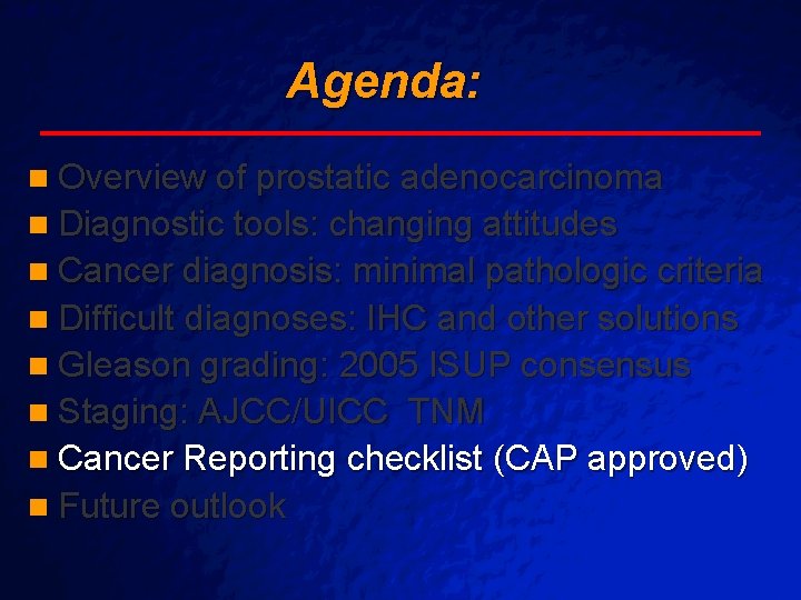 Slide 78 © 2003 By Default! Agenda: n Overview of prostatic adenocarcinoma n Diagnostic Slide 78 © 2003 By Default! Agenda: n Overview of prostatic adenocarcinoma n Diagnostic