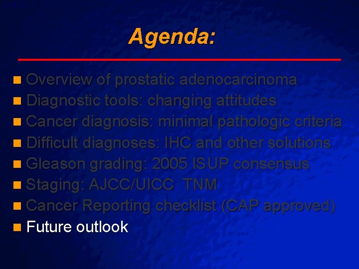 Slide 82 © 2003 By Default! Agenda: n Overview of prostatic adenocarcinoma n Diagnostic Slide 82 © 2003 By Default! Agenda: n Overview of prostatic adenocarcinoma n Diagnostic