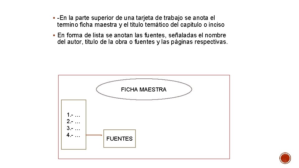 § -En la parte superior de una tarjeta de trabajo se anota el termino