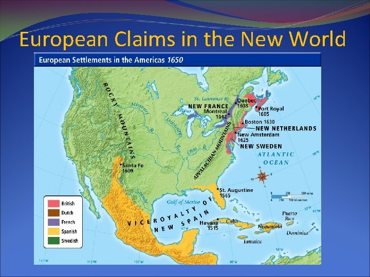 European Claims in the New World 