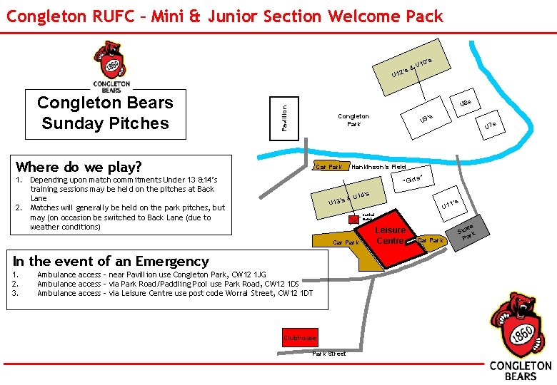 Congleton RUFC – Mini & Junior Section Welcome Pack s 10’ U ’s &