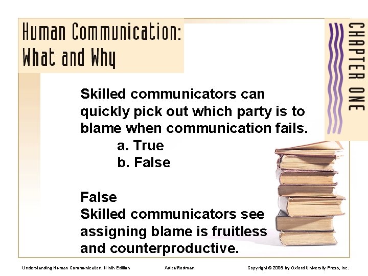 Skilled communicators can quickly pick out which party is to blame when communication fails.