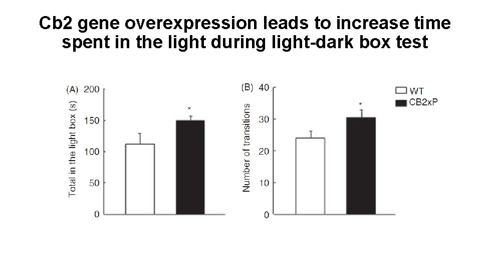 Cb 2 gene overexpression leads to increase time spent in the light during light-dark