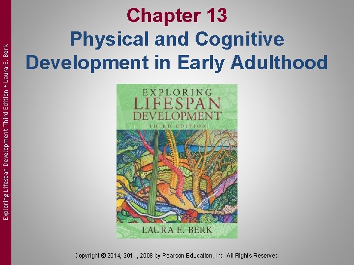 Exploring Lifespan Development Third Edition Laura E. Berk Chapter 13 Physical and Cognitive Development