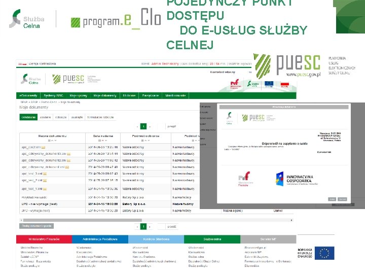 POJEDYNCZY PUNKT DOSTĘPU DO E-USŁUG SŁUŻBY CELNEJ 